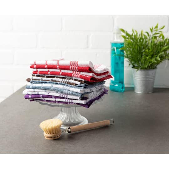 J&M Red Waffle Weave Dishcloth, 12ct.